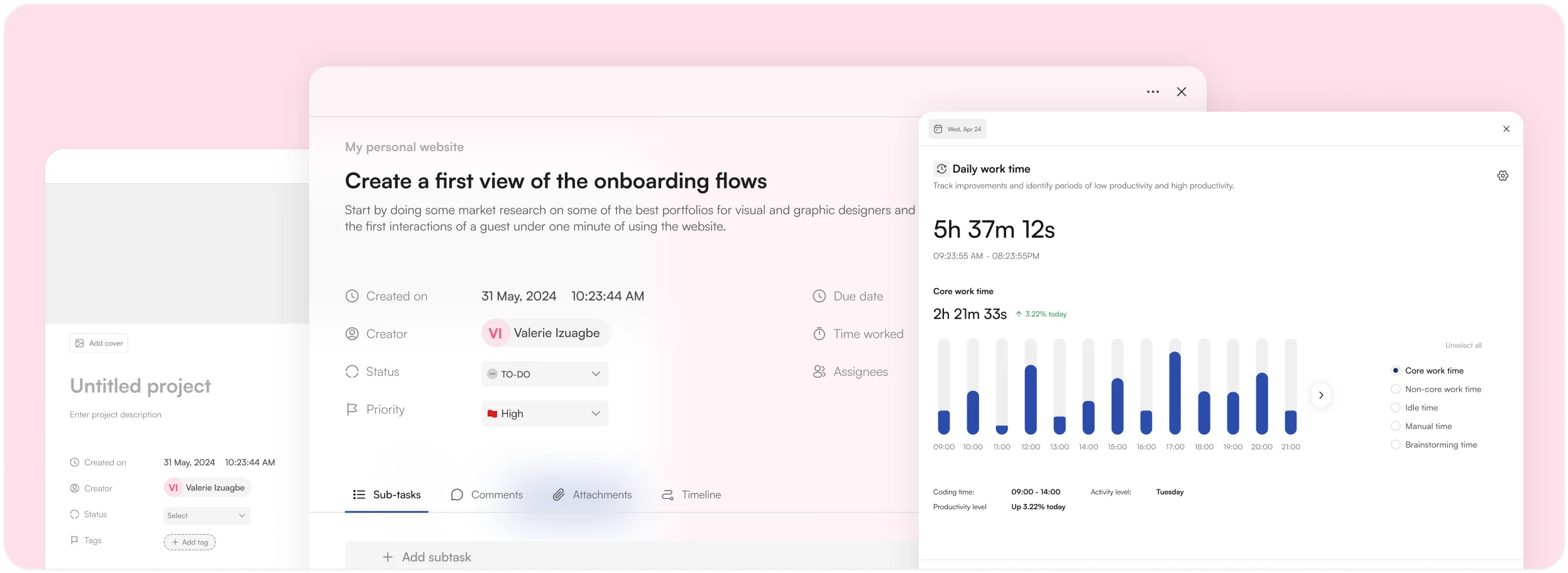 Product dashboard preview